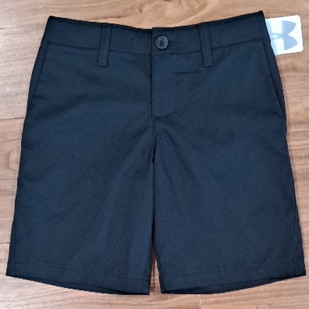 NWT Under Armour boy's black shorts size 8
